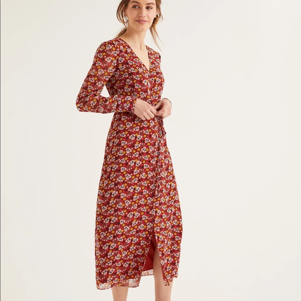 Boden Cottagecore Bloom Hazel Midi Dress Size 2
